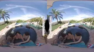 في آر مبلل وجامح: سكس صريح في حوض السباحة مع بنات مثارة